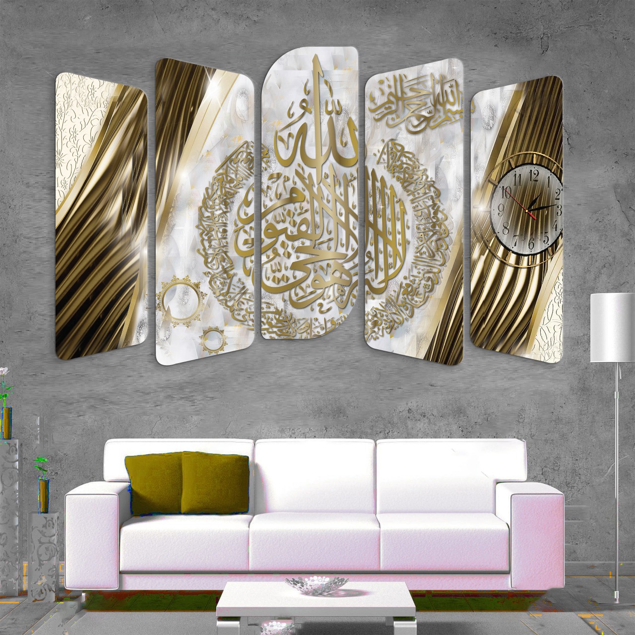 TABLEAU ISLAMIQUE BLANCH turky : 120 X 80 CM 